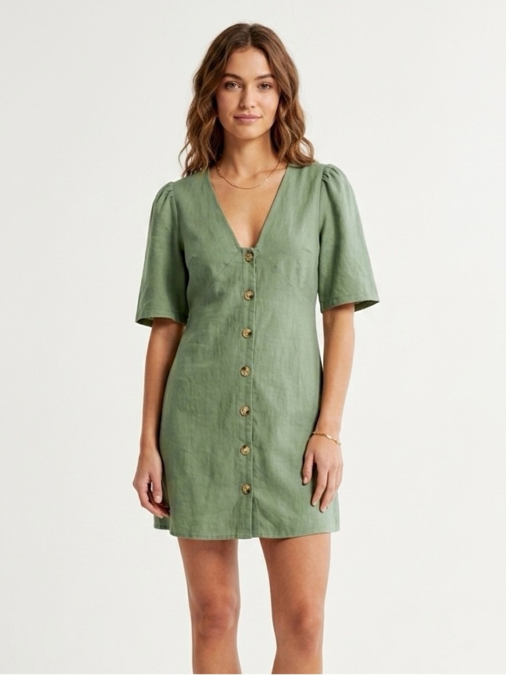 [Topshop] NWT Linen Button Down Dress